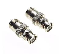 Keple N-Type Socket To BNC Plug Adapter - Male To Female Bulkhead Network Analyzer Booster N-Type Cable Connector, Low Loss Signal Testing - Pack Of 2