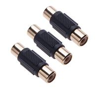 Keple RCA Phono Coupler Adapter RCA Female to Female Connector Extension Lead Sound Cable Audio Adapter for Turntable, Record Player, CD, MP3, DAC, Receiver, Amplifier (3 pack)