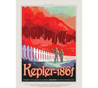 Kepler-186f Grass Redder NASA Space Tours Travel Large Wall Art Poster Print Thick Paper 18X24 Inch