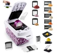 Keplin 11-In-1 Vegetable Chopper With Container Multi-Functional Slicer, Dicer & Grater, Bpa Free, Dishwasher Safe, Non-Slip