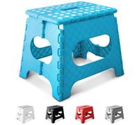Keplin 11 Inch Heavy Duty Folding Step Stool | Non-Slip Foldable Footstool in Blue Keplin Blue