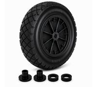 Keplin 14-inch Wheelbarrow Wheel - Solid Rubber Tyre Replacement 3.50-8 in Black Keplin Black