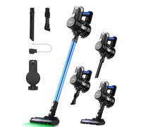 KEPLIN 150W Cordless Vacuum Cleaner - 2 Speed with LED Brush, 0.8L Dust Capacity, Low Noise 72dB, 2000mAh Battery, 2-in-1 Nozzle, Wall Mount & Charger - Lightweight & Powerful
