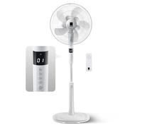 KEPLIN 16 Inch Pedestal Fan with 26-Speed Choices, 10 Blades, Remote Control & LED Display - Adjustable Height, Turbo Wind Speed, 3 Modes, 24-Hour Timer & 90° Oscillation for Home, Office & Bedroom