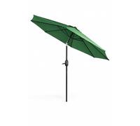 KEPLIN 2.7m Tilting Parasol - Crank & Tilt Outdoor Umbrella with Protective Cover, 180gsm UPF 50+ Polyester Canopy, Steel Frame for Patio, Garden & Balcony