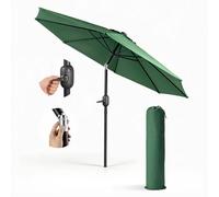 Keplin 2.7m Tilting Parasol Umbrella - Crank & Tilt Sun Shade with Cover in Green Keplin Green