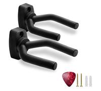 Keplin 2 Pack Guitar Wall Hooks - Display Mount Hangers for All Guitars in Black Keplin Black