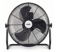Keplin 20" Heavy Duty Floor Fan with 3 Speeds, Adjustable Head in Black Keplin Black