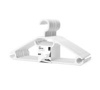 Keplin 20 Pack Adult Swivel Hook Hangers Heavy Duty Non Slip, White
