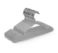 Keplin 20 Pack Premium Rubber Coated Metal Hangers Space Saving Organizer Clothes Hangers For Wardrobes Coat Rack Rails, Grey