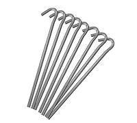 Keplin 20 Pack Steel Tent Pegs-Rust Free Weather-Resistant Hooks for Camping and Outdoor, Silver