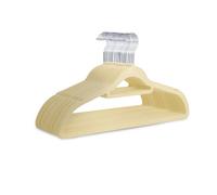 Keplin 20 Pack Swivel Hook Non-Slip Velvet Hanger, Cream