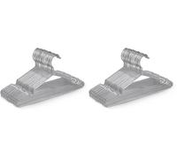 KEPLIN 20x Premium Rubber Coated Metal Hangers - Heavy Duty - Space Saving Organiser Clothes Hangers For Wardrobes Coat Rack Rails (Grey) (Pack of 2)