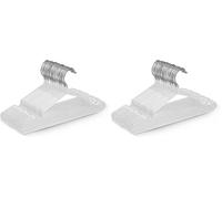 KEPLIN 20x Premium Rubber Coated Metal Hangers - Heavy Duty - Space Saving Organiser Clothes Hangers For Wardrobes Coat Rack Rails (White) (Pack of 2)