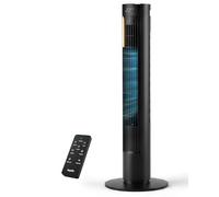 KEPLIN 36 Inch Tower Fan with Remote Control, 3 Speed AC Motor, LED Display with Room Temperature, 4 Modes Normal Natural Sleep Child, 12 Hour Timer, Oscillation, Touch Control, 91.7cm, Black