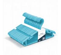 Keplin 36 Pack Children Hangers Nonslip Notched Plastic Baby Coat Space Saving Tubular Kids Clothes Dresses Storage, Blue