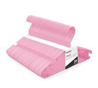 KEPLIN 36 Pack Children's Hangers, Plastic, Nonslip Baby Coat Hanger, Space Saving Tubular Hangers, More Storage for Kids Children Clothes Dresses (Pink)