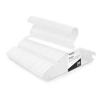 KEPLIN 36 Pack Children's Hangers, Plastic, Nonslip Baby Coat, Space Saving Tubular Hangers, More Storage for Kids Children Clothes Dresses (White)