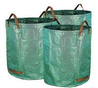 Keplin 3X Garden Waste Bags Heavy Duty Reusable Garden Sacks with Handles in Green | Size: Medium Keplin Green Medium