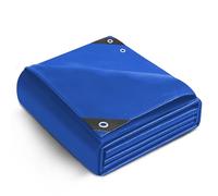 Keplin 3x4m Waterproof Tarpaulin Cover Sheet 70gsm - Heavy Duty, Mould-Resistant, Easy to Wash - PE Material, Reinforced Edges with Metal Eyelets - Ideal for Indoor and Outdoor Protection- Blue