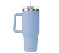 KEPLIN 40 oz / 1200 ml Insulated Travel Tumbler - Double Wall Stainless Steel Cup with Leak-Proof Lid, Thermal Flask Keeps Drinks Hot & Cold, Dishwasher Safe, Fits Car Cup Holders - Light Blue