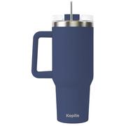 KEPLIN 40 oz / 1200 ml Insulated Travel Tumbler - Double Wall Stainless Steel Cup with Leak-Proof Lid, Thermal Flask Keeps Drinks Hot & Cold, Dishwasher Safe, Fits Car Cup Holders - Navy