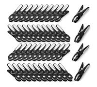 KEPLIN Clothes Pegs for Washing Line - 48 Pack (Black), Washing Line Pegs with Metal Spring for Strong Grip, Washing Pegs Designed to Avoid Marks, UV Resistant for Indoor & Outdoor
