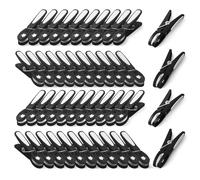 Keplin 48-Pack Laundry Pegs - Washing Line Pegs with Metal Spring in Black Keplin Black