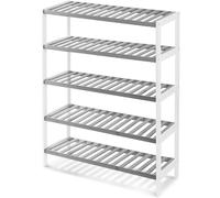 Keplin 5-Tier Bamboo Shoe Rack - Wooden Shoe Organiser with Large Capacity in Grey Keplin Grey
