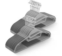 Keplin 50 Pack Non-Slip Hangers - Durable, Slimline Design with 360° Swivel in Dark Grey Keplin Dark Grey