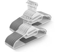 Keplin 50 Pack Non-Slip Hangers - Durable, Slimline Design with 360° Swivel in White Keplin White