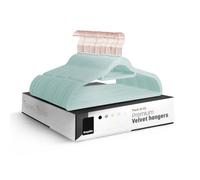 Keplin 50 Pack Swivel Hook Non-Slip Velvet Hanger, Mint Green