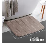 Keplin 50X60Cm Memory Foam Bath Mat Ultra Soft, Highly Absorbent, Non Slip, Machine Washable, Beige
