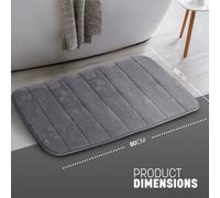 Keplin 50X80Cm Memory Foam Bath Mat Ultra Soft, Highly Absorbent, Non Slip, Machine Washable, Dark Grey