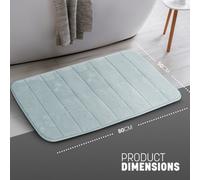 Keplin 50X80Cm Memory Foam Bath Mat Ultra Soft, Highly Absorbent, Non Slip, Machine Washable, Light Blue