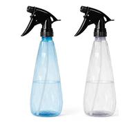 Keplin 600ml Spray Bottles, 2 Pack, Adjustable Mist Nozzle, Blue & Clear | BPA-Free & Reusable, Leak-Proof Trigger, Mist & Stream Settings, For Kitchen, Bath & Plants
