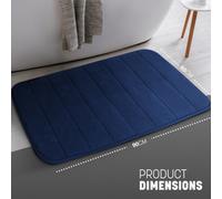 Keplin 60X90Cm Memory Foam Bath Mat Ultra Soft, Highly Absorbent, Non Slip, Machine Washable, Navy