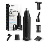 Keplin 7-In-1 Grooming Kit For Men & Women - Multi-Purpose Precision Trimmer In Black Black