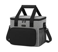 Keplin 8.5L Insulated Cooler Bag 26X17X21Cm Waterproof Leak Resistant With Shoulder Strap, Side & Front Pockets, Grey