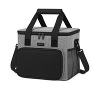 KEPLIN 8.5L Insulated Cooler Bag Waterproof & Leak Resistant with Shoulder Strap, Side & Front Pockets Portable Lunch Box (26 x 17 x 21 cm)