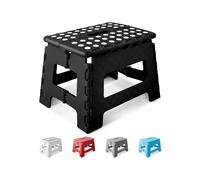 KEPLIN 9 inch Folding Step Stool Non-Slip Foldable stool, Black