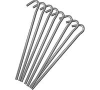 Keplin 9 Inch Silver Steel Alloy Tent Pegs Galvanised Ground Pegs, Rust Free & Durable, 20 Pack