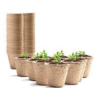 Keplin 96 Pack Biodegradable Planting Pots for Seeds 5x6cm, Compostable Seed Pots for Seedling Growth, Small Plant Pots For Easy Transplant, Eco-Friendly Choice for Garden, Greenhouse