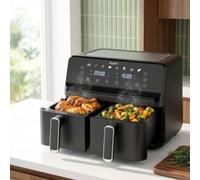 Keplin 9L Dual Zone Air Fryer, 8-in-1 Functions, 2700W - 2 Years Warranty in Black Keplin Black