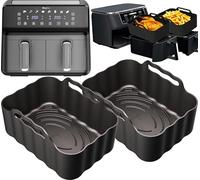Keplin 9L Silicone Liners | 2.5mm Thick, Convex Base, Non-Stick & Dishwasher Safe | 2PCS Reusable 9L Air Fryer Liners | Keplin 9L Silicone Liners | by iStock Ltd
