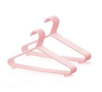 Keplin Adult Plastic Coat Hangers 25 Pack, Strong Clothes Hangers For Closet & Rail, Blush Pink