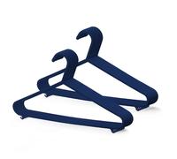 Keplin Adult Plastic Coat Hangers - 25 Pack Strong Clothes Hangers in Navy Keplin Navy