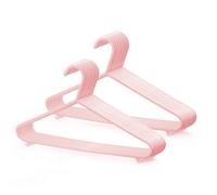 Keplin Adult Plastic Coat Hangers 50 Pack, Strong Clothes Hangers For Closet & Rail, Blush Pink