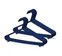 KEPLIN Adult Plastic Coat Hangers - Strong Clothes Hangers for Clothes Rail & Closet, Clothing Hanger with Suit Pants Trouser Bar and Clips, Space Saving