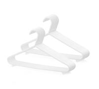 KEPLIN Adult Plastic Coat Hangers - Strong Clothes Hangers for Clothes Rail & Closet, Clothing Hanger with Suit Pants Trouser Bar and Clips, Space Saving